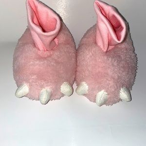 Fun & Fluffy Pink Monster Slippers w/white “claws” Carter’s 18-24 months